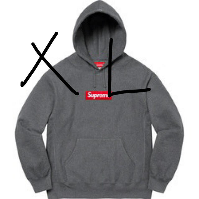 Box Logo Hooded Sweatshirt Charcoal XL