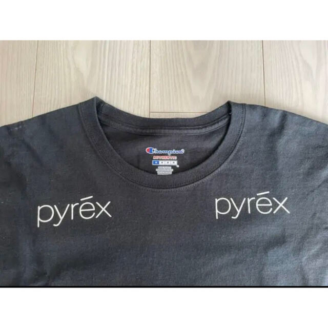 PYREX VISION Tシャツ 黒 オフホワイト off-whiteTシャツ/カットソー(半袖/袖なし)