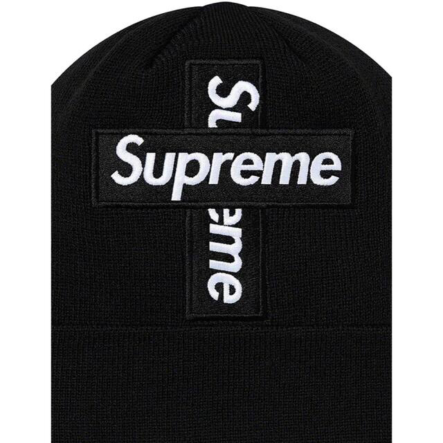 Supreme(シュプリーム)のSupreme New Era Cross Box Logo Beanie 黒 メンズの帽子(ニット帽/ビーニー)の商品写真