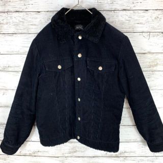 アーペーセー(A.P.C)の美品　A.P.Cコーデュロイジャケット　裏地ボア(ブルゾン)