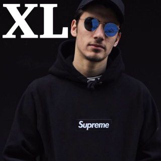 即完売【XL】新品未使用 未開封 Supreme boxlogo フーディー 黒(スウェット)