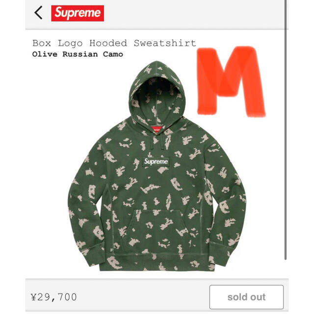 Supreme - supreme boxlogo hooded sweatshirt camo M