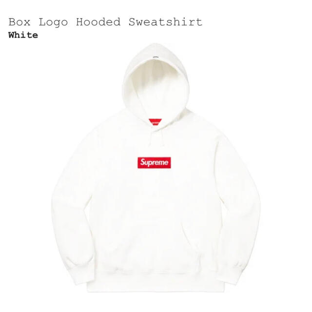 Box Logo Hooded Sweatshirt Washed white