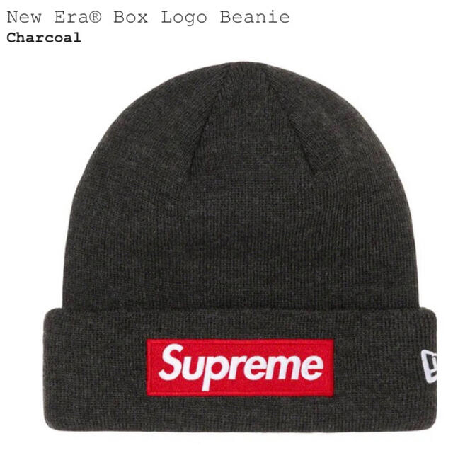 Supreme(シュプリーム)のSupreme New Era Box Logo Beanie チャコール メンズの帽子(ニット帽/ビーニー)の商品写真