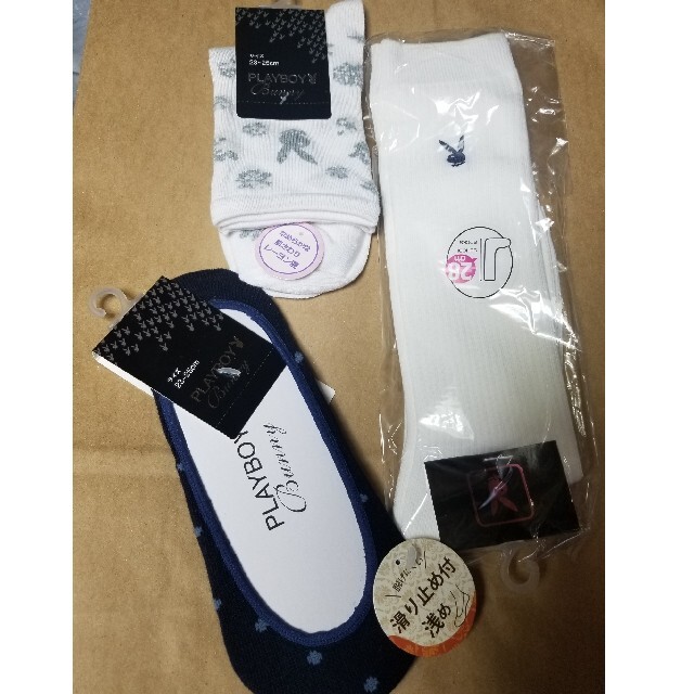 PLAYBOY(プレイボーイ)のPLAYBOY プレイボーイ 靴下セット 新品 タグ付き レディースのレッグウェア(ソックス)の商品写真