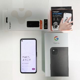 グーグルピクセル(Google Pixel)の（中古）Google Pixel 4a  JustBlack SIMフリー(スマートフォン本体)