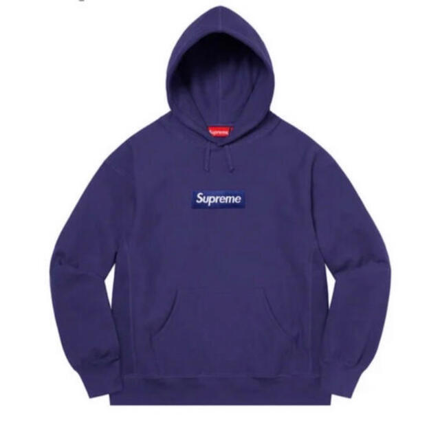 SupremesizeXL状態Supreme Box Logo Hooded Sweatshirt Navy