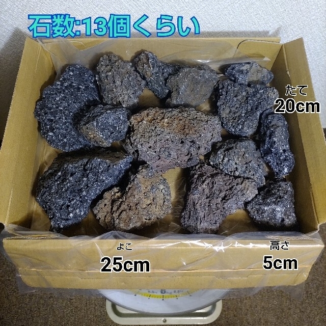 富士山 溶岩石 小粒 2kg　50-100mm 黒色　アクアリウム　水槽　盆栽