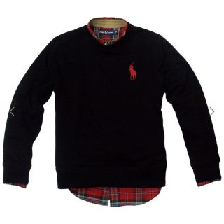 ポロラルフローレン(POLO RALPH LAUREN)のPOLO RALPH LAUREN ポロラルフローレン 黒トレーナー　XSサイズ(スウェット)