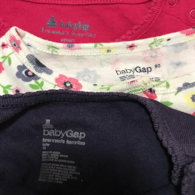 babyGAP(ベビーギャップ)のベビーギャップ　長袖ロンパース　90 5枚セット キッズ/ベビー/マタニティのキッズ服女の子用(90cm~)(下着)の商品写真