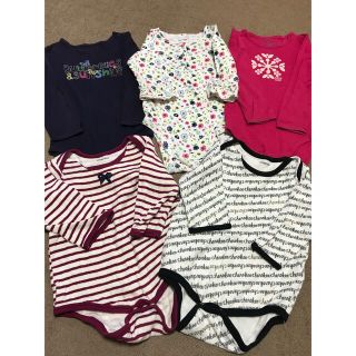 ベビーギャップ(babyGAP)のベビーギャップ　長袖ロンパース　90 5枚セット(下着)