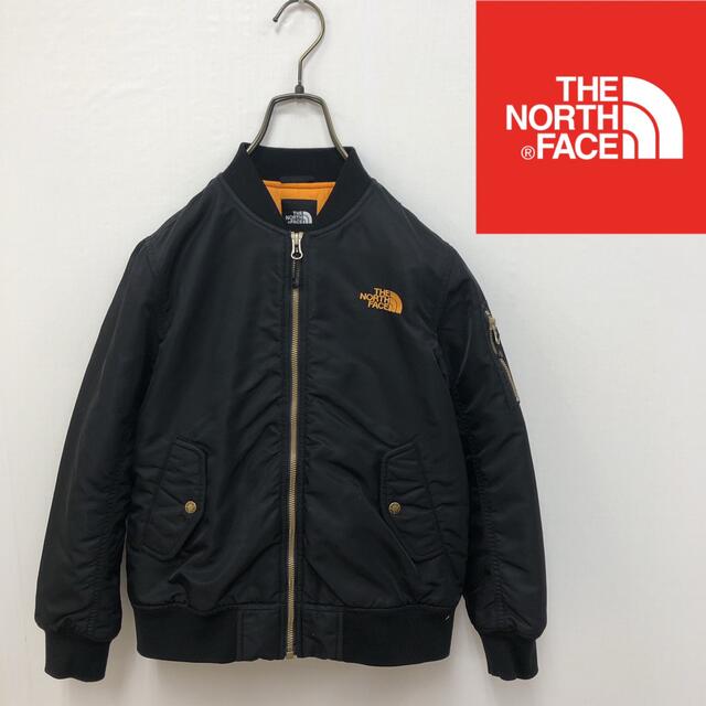 THE NORTH FACE(ザノースフェイス)の【☆ノースフェイス☆】MA-1　ブラック　キッズ140 キッズ/ベビー/マタニティのキッズ服男の子用(90cm~)(ジャケット/上着)の商品写真