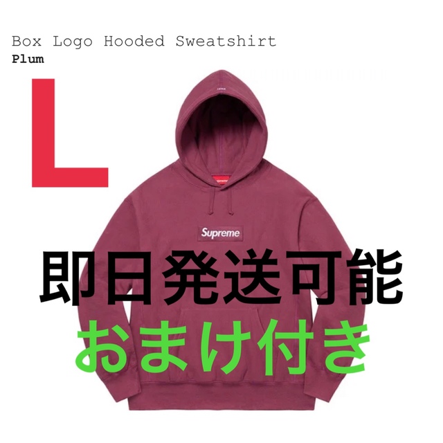 Box Logo Hooded Sweatshirt Plum L