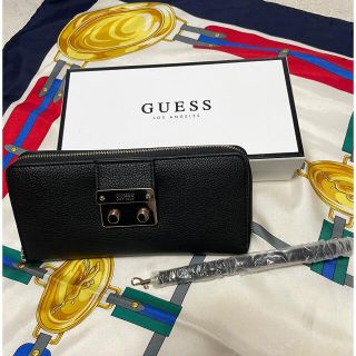 ゲス(GUESS)のguess 長財布　ブラック　(財布)