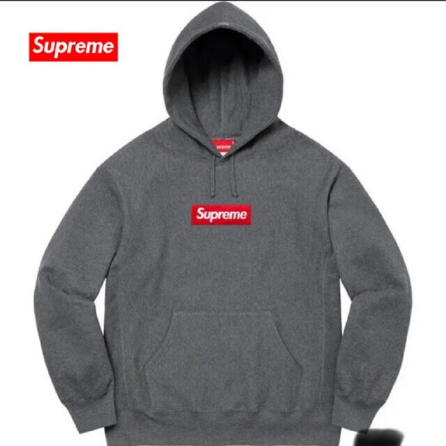 新品本物 Supreme - M supreme Box Logo Hooded Sweatshirt グレー