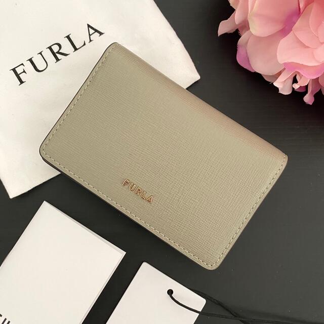 【新品】FURLA フルラ★名刺入れ グレーベージュ