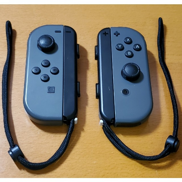 Switchジョイコン 任天堂純正品  ジョイコン　グレー左右セット ストラップ