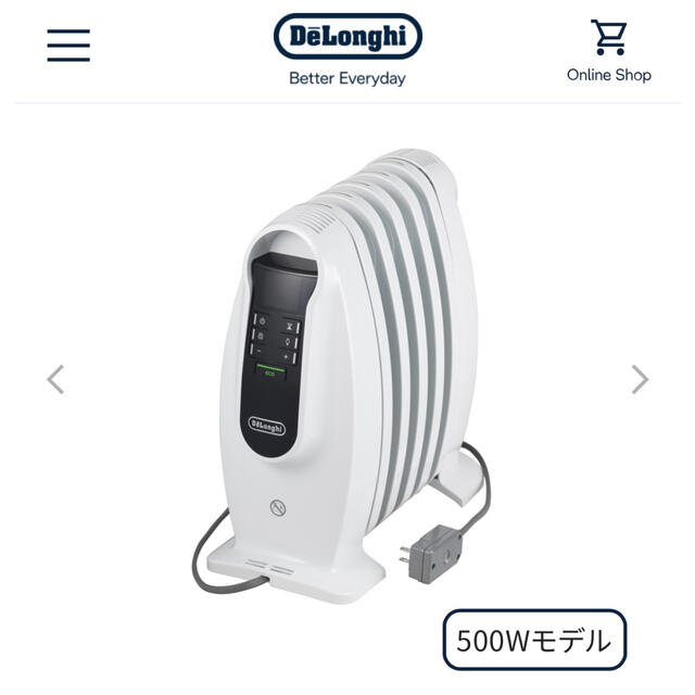 kawa様専用商品DeLonghi NJ0505E デロンギオイルヒーター小型 現品限り