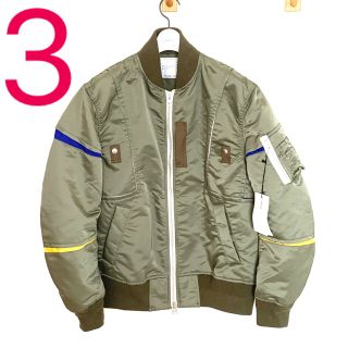 サカイ(sacai)のsacai MA-1 Nylon Twill Blouson MA 1　サイズ3(ブルゾン)