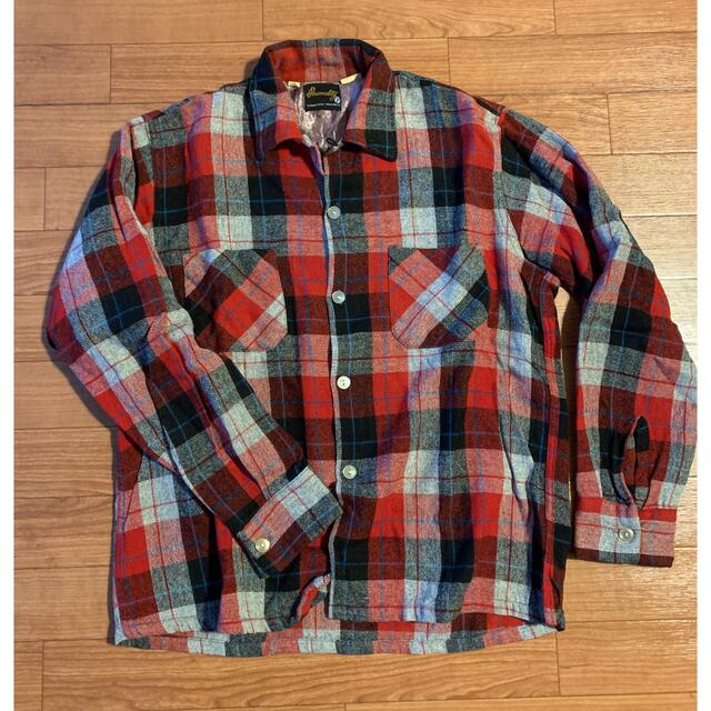 PENDLETON(ペンドルトン)のPERSONALITY SHIRT チェックウールシャツ M 古着 メンズのトップス(シャツ)の商品写真