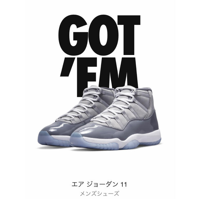 【29】AIR JORDAN エアジョーダン11 cool grey