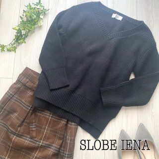 スローブイエナ(SLOBE IENA)のmiii様専用【スローブイエナ】Ｖネック ゆったりブラックニット(ニット/セーター)