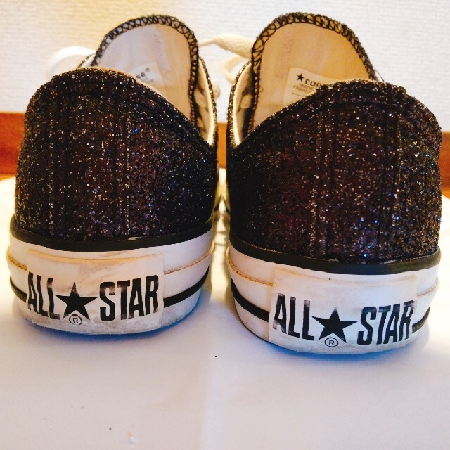 CONVERSE(コンバース)のCONVERSE ALL STAR GLITTER OX BLACK おまけ付き レディースの靴/シューズ(スニーカー)の商品写真