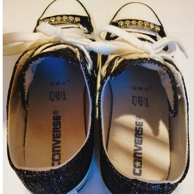 CONVERSE(コンバース)のCONVERSE ALL STAR GLITTER OX BLACK おまけ付き レディースの靴/シューズ(スニーカー)の商品写真