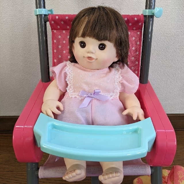 ちいめろ様専用✢ぽぽちゃん　ベビーカーセット キッズ/ベビー/マタニティのおもちゃ(ぬいぐるみ/人形)の商品写真