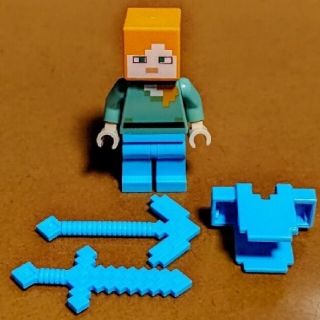 レゴ(Lego)のレゴ★マイクラ アレックス 鎧、剣、道具 新品 人気 追加出品(キャラクターグッズ)