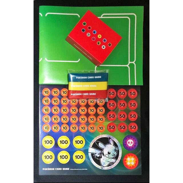 ポケモン(ポケモン)のファミリーポケモンカードゲーム プレイマット デッキバンド 付属 4点 エンタメ/ホビーのトレーディングカード(Box/デッキ/パック)の商品写真