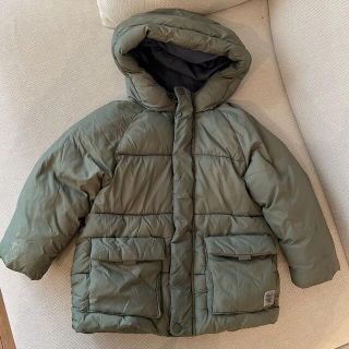 ザラキッズ(ZARA KIDS)のZARA KIDS boy 子ども服　ダウンジャケット　カーキ　2-3Y(ジャケット/上着)