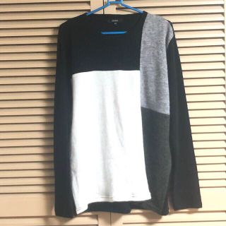 切り返しニット Black base / LL(XL)(ニット/セーター)