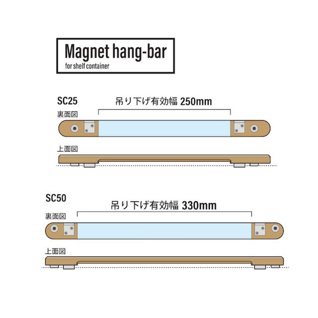 Magnet hang bar シェルコン25