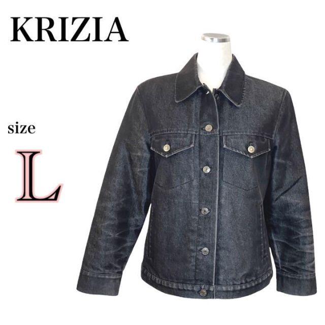 KRIZIA】クリツィア レディース デニムジャケット 裏地派手 L