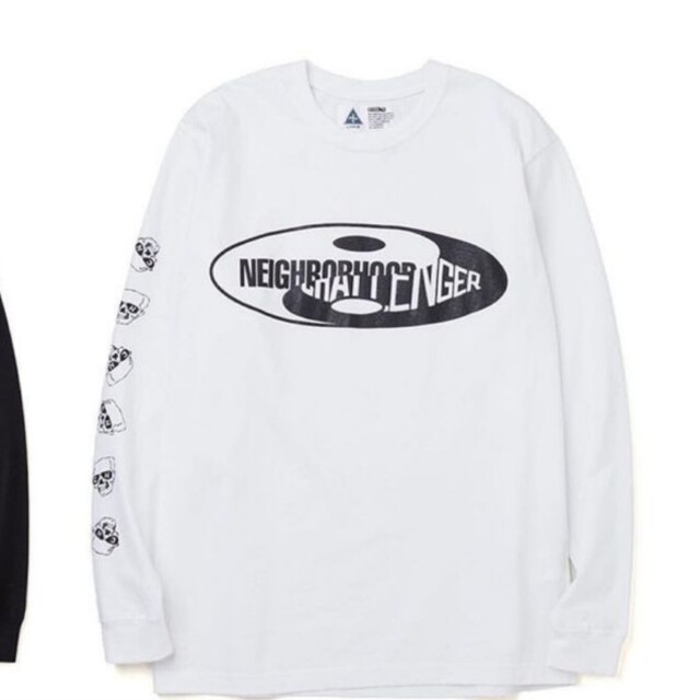 長瀬着CHALLENGER MIX LOGO SKULL L/S ホワイト素材