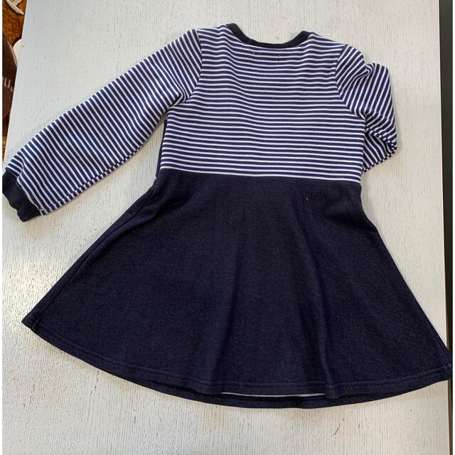 Rope' Picnic(ロペピクニック)のワンピース　120 ROPE PICNIC ネイビー　長袖 キッズ/ベビー/マタニティのキッズ服女の子用(90cm~)(ワンピース)の商品写真