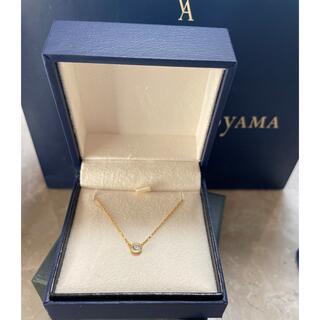 ヴァンドームアオヤマ(Vendome Aoyama)の18kイエローゴールド　一粒ダイヤモンドネックレス　エクセレントカット(ネックレス)
