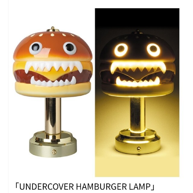 MEDICOM TOY(メディコムトイ)のUNDERCOVER HAMBURGER LAMP　MEDICOM TOY　新品 インテリア/住まい/日用品のライト/照明/LED(テーブルスタンド)の商品写真