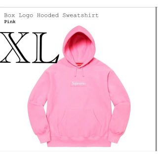 シュプリーム(Supreme)の希少XL Box Logo Hooded Sweatshirt PINK(パーカー)