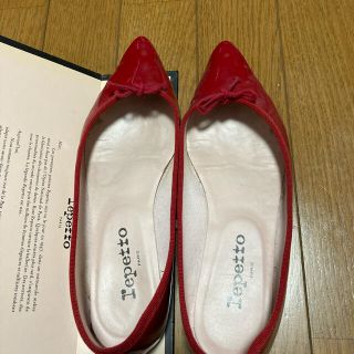 レペット(repetto)の土日セール！レペット❤️ブリジット赤エナメル37(バレエシューズ)