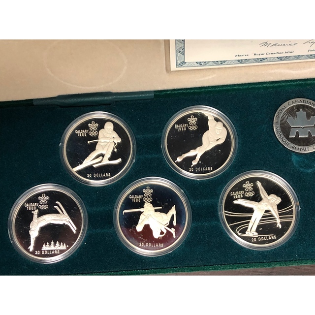 【銀貨340g】カルガリーオリンピック プルーフ記念硬貨　10枚セット