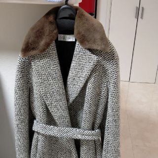 マックスマーラ(Max Mara)のマックスマーラ　ツイード　ファー　コート(その他)