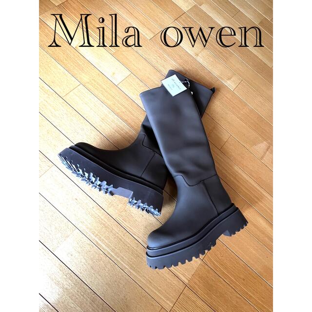 話題の人気 Mila Owen - Mila owen トラックソールブーツ ブーツ