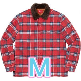 シュプリーム(Supreme)のsupreme  Faux Fur Collar Flannel Shirt(シャツ)