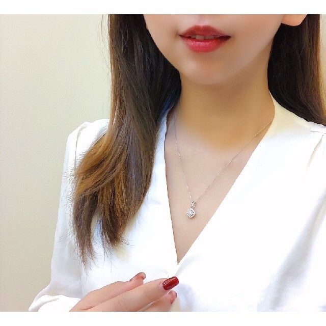 アクセサリー 天然ダイヤモンドネックレス約0.28ct k18 【あす楽対応