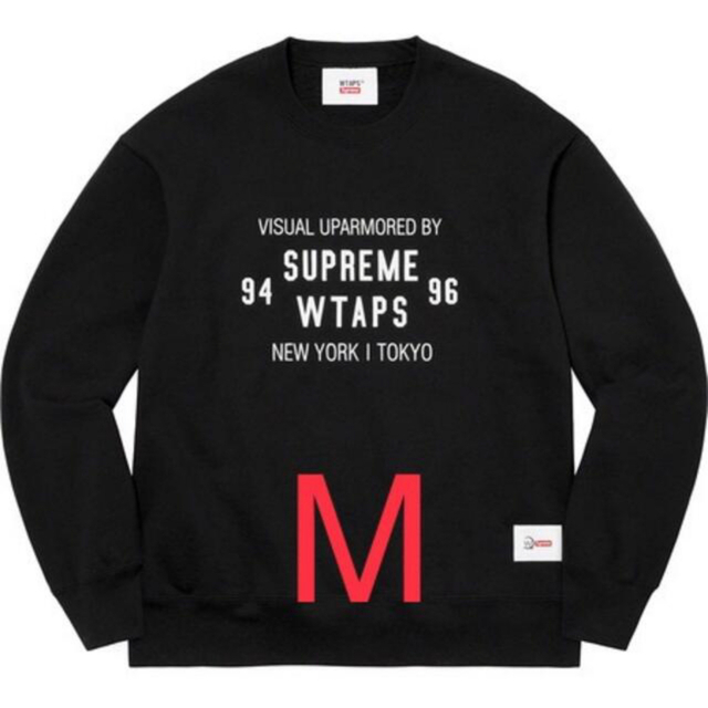 Supreme WTAPS Crewneck シュプリーム ダブルタップス 黒 - スウェット