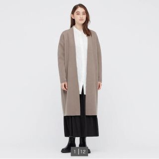 ユニクロ(UNIQLO)のスフレヤーンニットコート(スムース)(ニットコート)