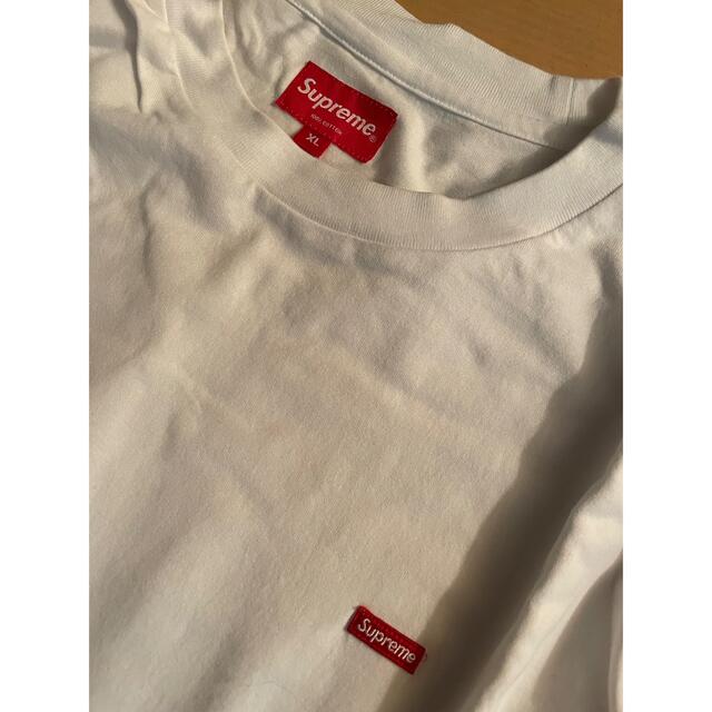 Tシャツ/カットソー(七分/長袖)supreme  small Box L/S Tee ホワイト　XL