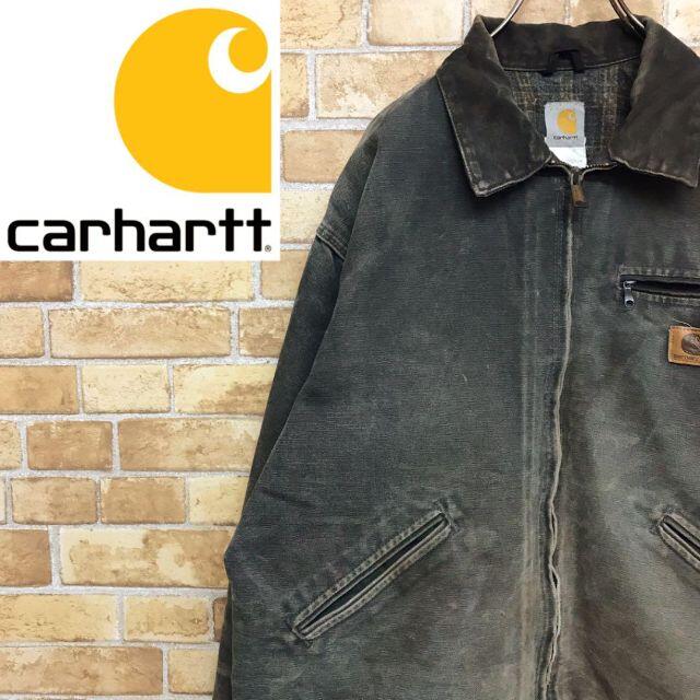 carhartt カーハート　アクティブ　ジャケット　ダック　ネイビー　革タグ